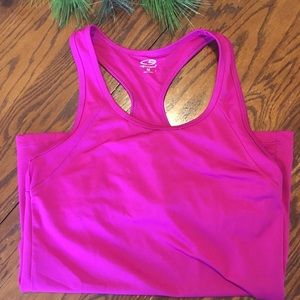 Magenta racerback work out tank top